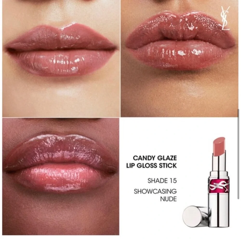 YSL Loveshine Candy Glaze in Showcasing Nude (15), NEW